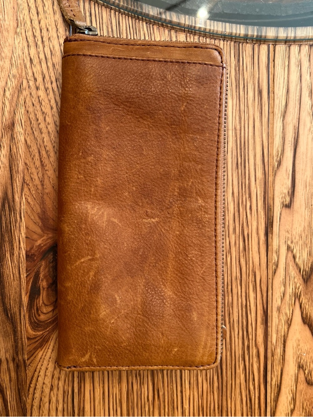 Landleder German Brown Leather Multi Pocket/Compartment Clutch Wallet-Distressed
